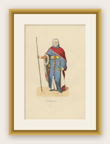 The Scales of Justice: An English Criminal Judge in Traditional Robes, 1847, shown framed