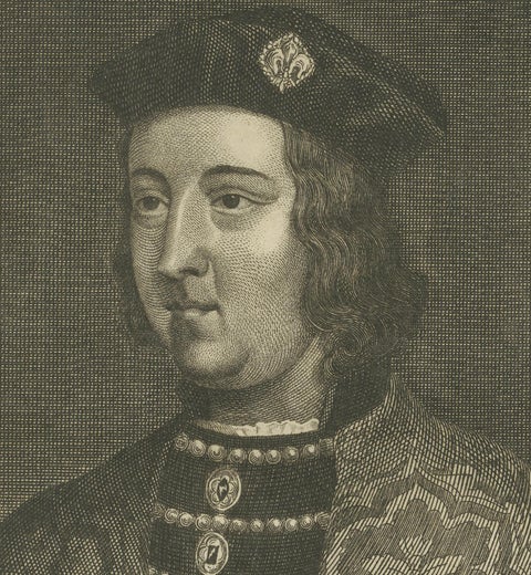 Elegant 1786 Engraved Portrait of King Edward IV - Royal Majesty, close-up 4