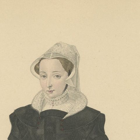 Hand Colored Engraving of Isabelle de Limeuil, a French Noblewoman, 1900, close-up 1