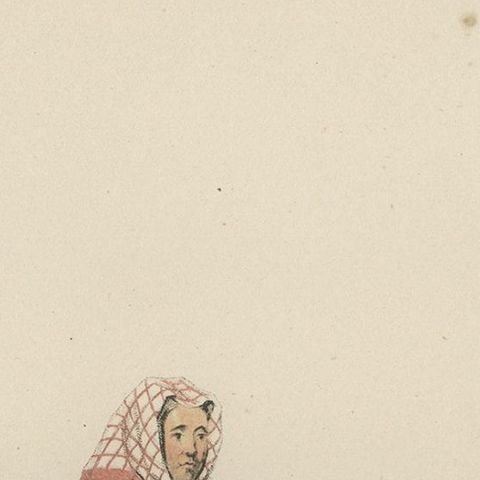 Antique Costume Print of Älvdale, Dalarna, Sweden, c.1864, close-up 1