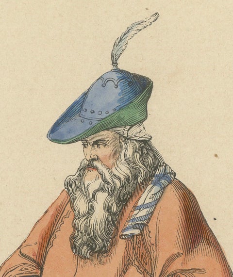 The Stature of a Milanese Noble: An Lithographic Artistic Depiction, 1847, close-up 3