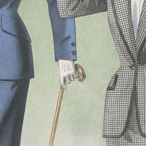 Vintage Fashion Print 'Pl. 14209' Published in Ladies Styles, 1951, close-up 2