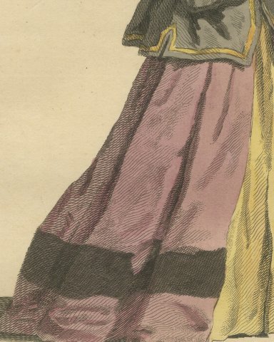 Lady of Quality of Alsace Holding a Rose, Costume of 1577, Jefferys 1757, close-up 2