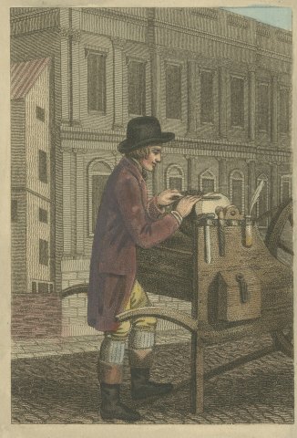 Knives to Grind, White Hall, Cries of London, 1804, close-up 1