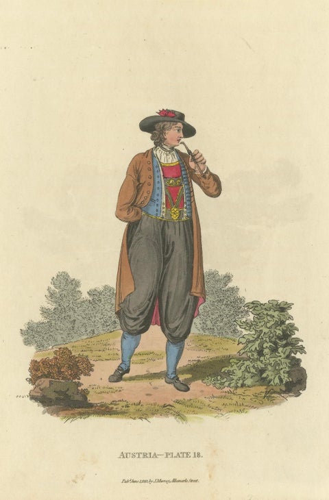 Traditional Austrian Male Costume: Regency Era Fashion from 1804-1808, close-up 4