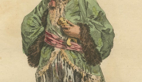 Habit of a Bashaw of Egypt, Elegant Ottoman Costume Engraving, 1749, close-up 3