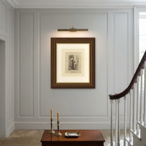 Slipper Seller at Somerset House, Cries of London, 1804, shown framed on a wall