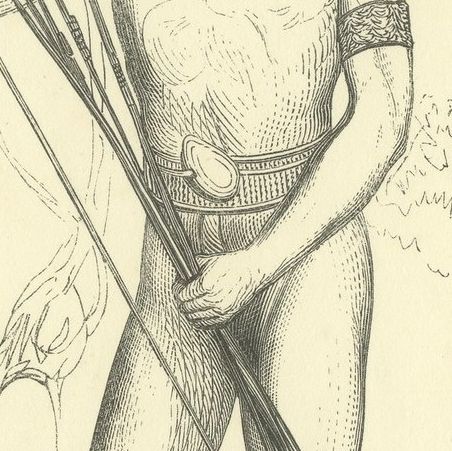 Native of Princess Marianne Strait, Antique Wahlen Costume Print, 1843-1844, close-up 3