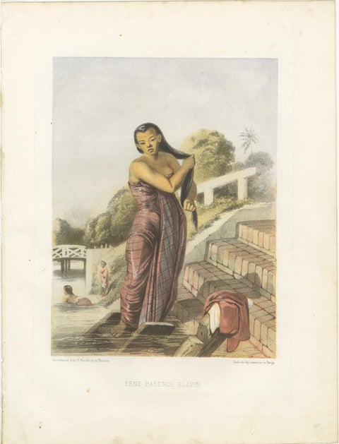 Title: Antique Javanese Costume Lithographs, Set of Five by F. Hardouin, c.1840, view 6