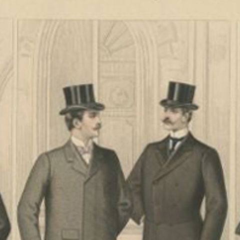 Antique Print of Fashion in February 1899 by Klemm & Weiss, circa 1900, close-up 1