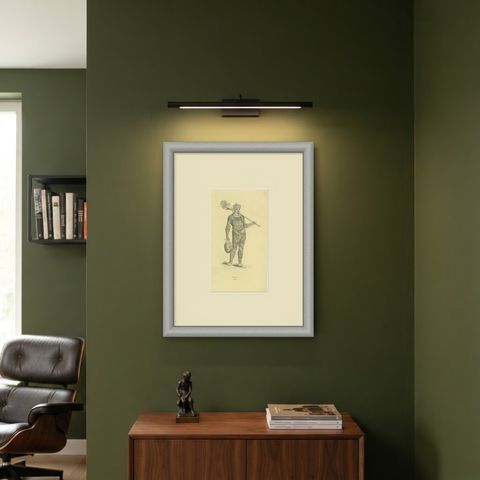 Noukahiwa, Oceania, Antique Wahlen Costume Print, 1843-1844, shown framed on a wall