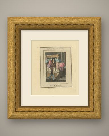 Band Boxes, Tabart's Juvenile Library, Cries of London, 1804, shown framed