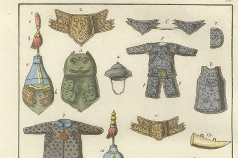 Set of Three Antique East Asian Costume & Arms Plates, Ferrario, 1815, view 8