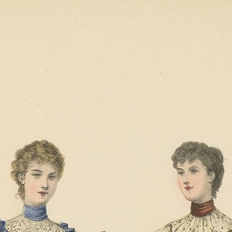 Antique Fashion Print Published by La Mode Illustrée 'No. 15 - 1895', close-up 1