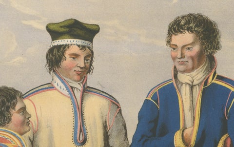 Norwegian Sámi Attire, Summer Dress from Laplanders in Finnmark, c.1860, close-up 3