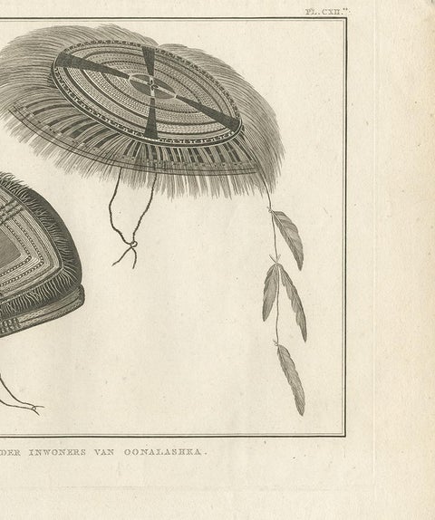 Antique Print of Alaska Costumes by Cook, 1803, view 4