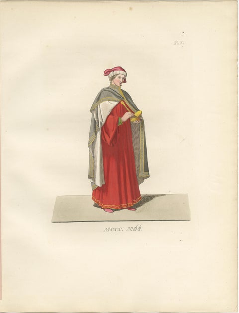 Florentine Matron, Roman Senator & Renaissance Physician in Historic Dress, 1845, view 4