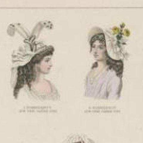 Antique Costume Print of Sicily, France and Others, close-up 1