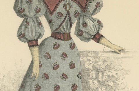 Victorian Fashion Statements: Litho by Michau for the Exposition Universelle, close-up 2
