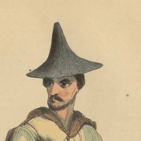 Traditional Korean Attire in 19th Century Hand-Colored Lithograph, close-up 4