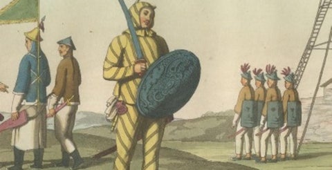 Chinese Infantry and Cavalry, Military Costumes, Ferrario, Florence, 1815, view 6