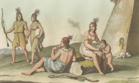 Indigenous People of Formosa (Taiwan), Ferrario Costume Print, c.1815, close-up 1