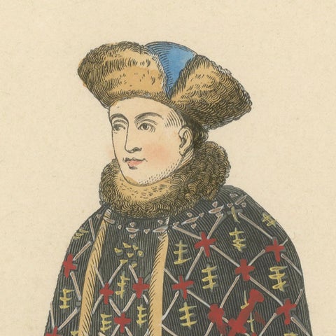Civilian Costume at the End of the 15th Century, 1847, close-up 3