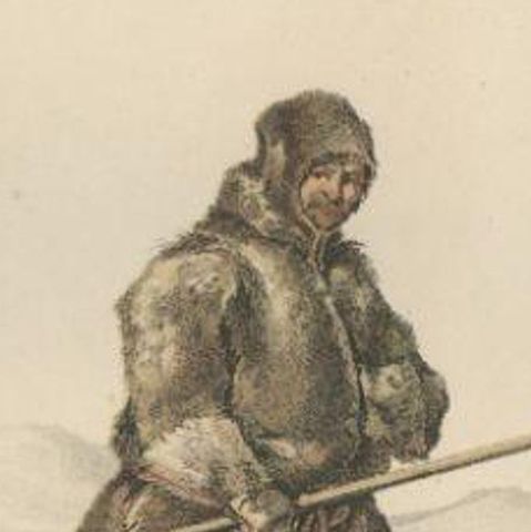 Antique Costume Print of Kaitum, Lapland, Sweden by Sandberg, circa 1864, close-up 2