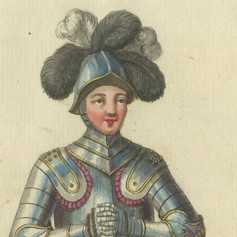 Knight of the Teutonic Order: 1791 Hand-Colored Engraving in Reception Attire, close-up 4