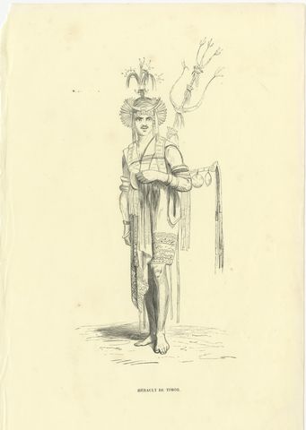 Herald of Timor, Antique Wahlen Costume Print, 1843-1844