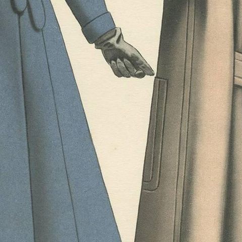Vintage Fashion Print 'Pl.16518' Published in Le Tailleur Moderne, 1954, close-up 2