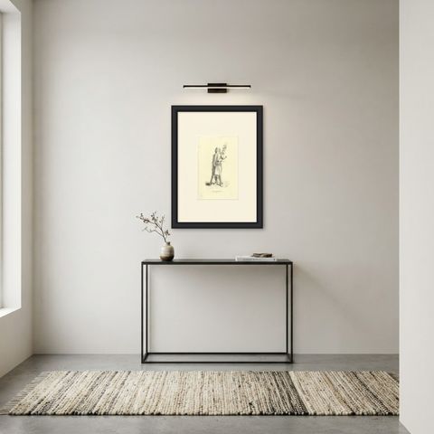 Warrior of Timor, Amfoang, Antique Wahlen Costume Print, 1843-1844, shown framed in a room
