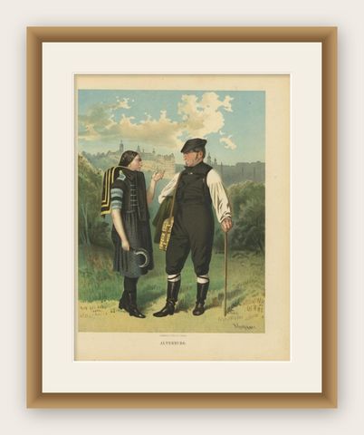 Costume of Altenburg III, Kretschmer, Chromolithograph on Paper, 1870, shown framed