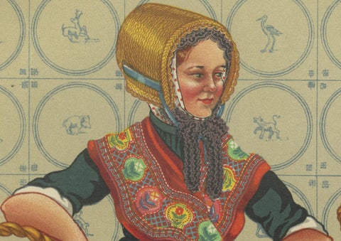 Limburg Peasant Women in Straw Bonnets, First Half of the 19th Century, close-up 3