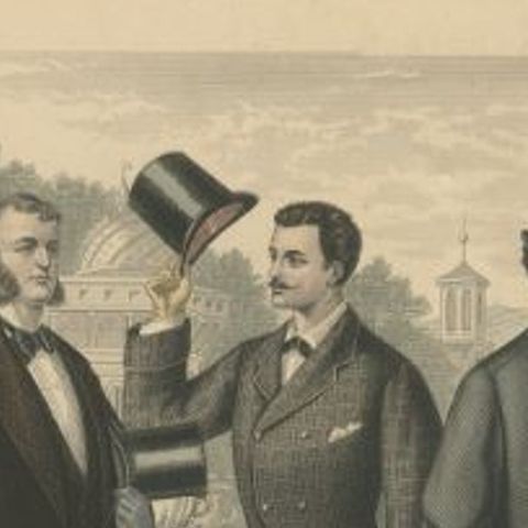 Antique Print of Fashion in April 1877 by Klemm & Weiss, circa 1900, close-up 1