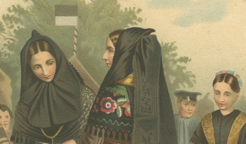 Annaberg Traditional Costume, Dannstedt, Province of Saxony, c.1875, close-up 5