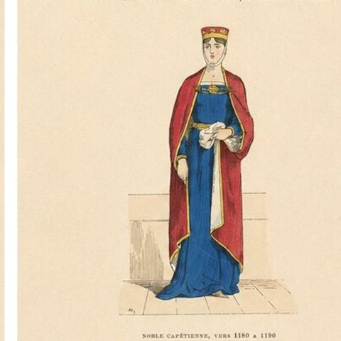Set of Six Antique French Medieval Costume Prints by F. Roy, circa 1860, close-up 1