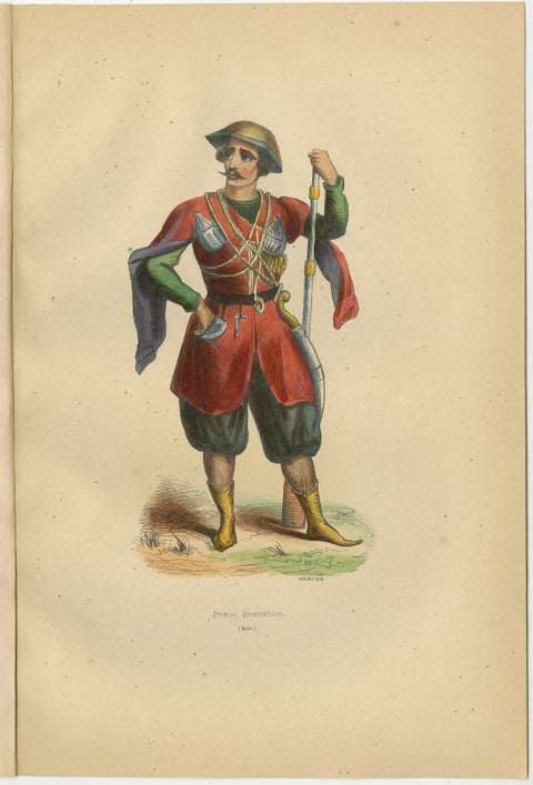 Circassian and Imeretian Princes in Traditional Attire, 1844 Lithographs, view 2