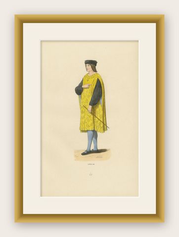 Louis XII: The Prudent King in Regal Attire, 1847, shown framed