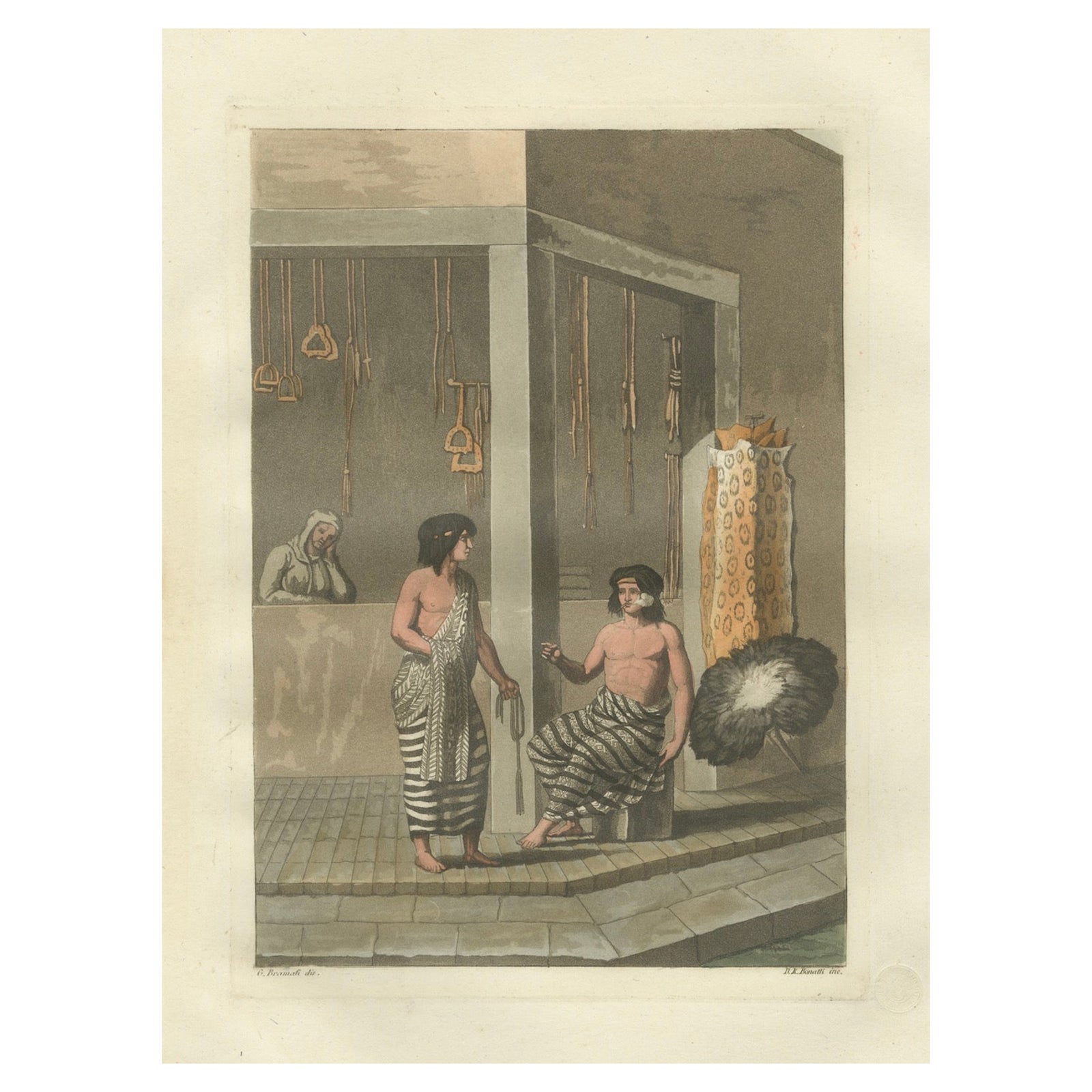 Indigenous Dress and Interiors, South America - Ferrario-Bonatti 1821