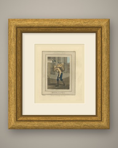 Hot Loaves, St. Martin's Church, Cries of London, 1804, shown framed