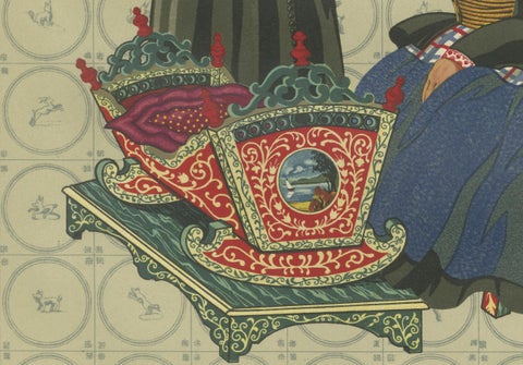 Hindeloopen Family with Painted Cradle, Dutch Costume, 1932, close-up 3