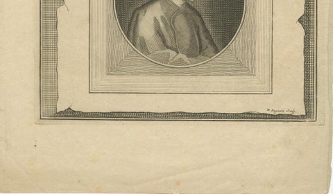 Mughal Nobles Asad Khan & Khan Jahan Portrait Engraving, Valentijn, c.1726, close-up 4
