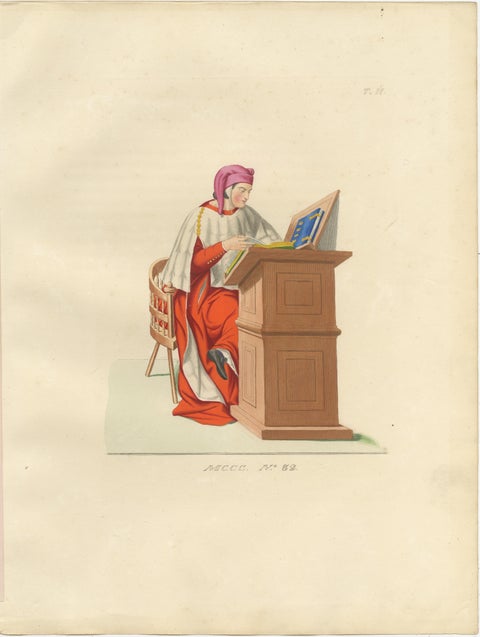 Medieval Knights, Clergy & Nobles, Set of 10 Costume Prints, 1845, view 8