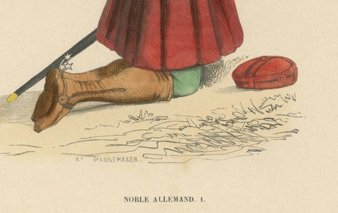 The Noble's Plea: A German Aristocrat in Supplication, 1847, close-up 3