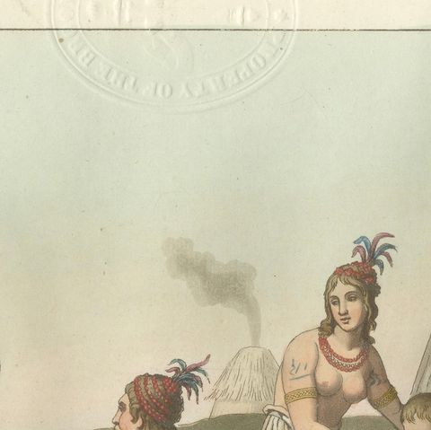 Indigenous People of Formosa (Taiwan), Ferrario Costume Print, c.1815, close-up 6