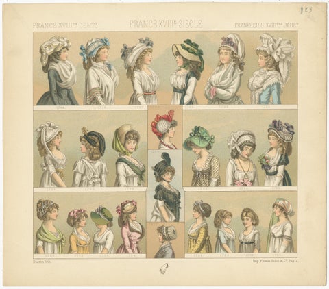Pl 123 Antique Print of French 18th Century Women's Costumes by Racinet, view 3
