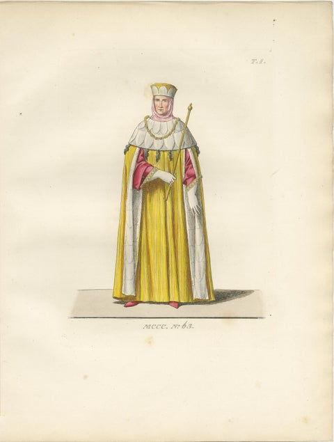Florentine Matron, Roman Senator & Renaissance Physician in Historic Dress, 1845, view 5
