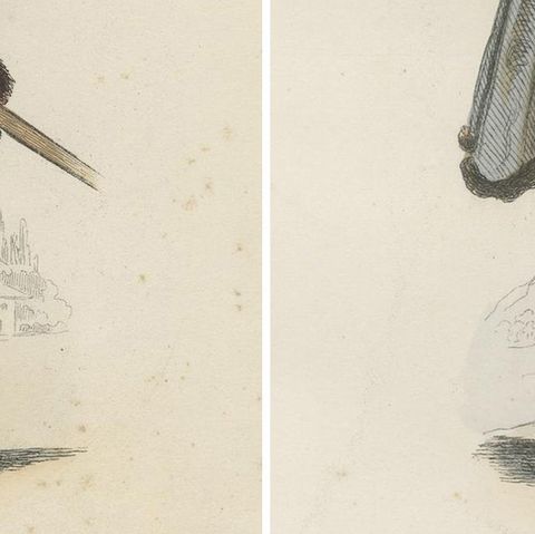 Antique French Costume Prints of Nobles from Lorraine, 1625, Published c.1860, close-up 4