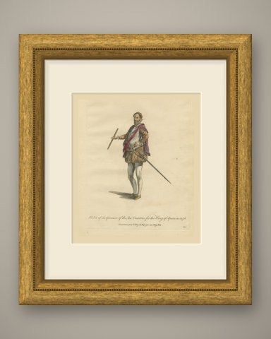 Governor of the Low Countries for the King of Spain in 1576, Jefferys, 1757, shown framed